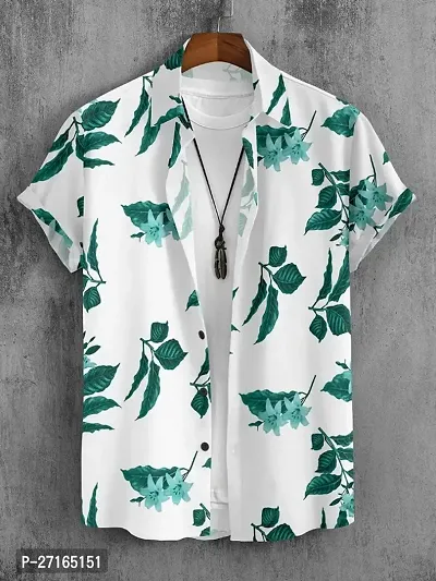 Trendy Cotton Blend Printed Casual Shirts For Men