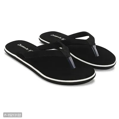 Elegant Black Synthetic Solid Flip Flops For Women-thumb5