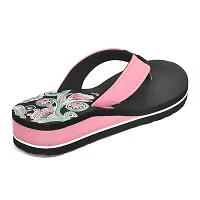 Elegant Pink Synthetic Solid Flip Flops For Women-thumb3