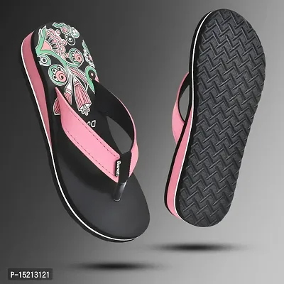 Elegant Pink Synthetic Solid Flip Flops For Women-thumb2
