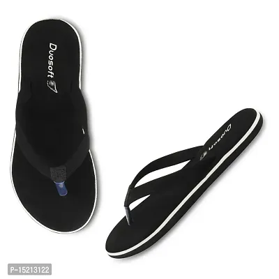 Elegant Black Synthetic Solid Flip Flops For Women-thumb3