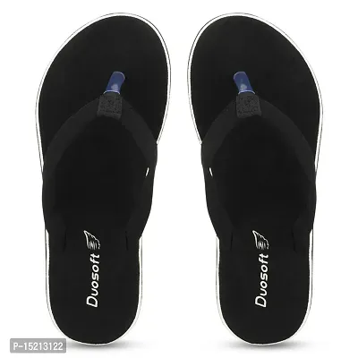 Elegant Black Synthetic Solid Flip Flops For Women-thumb2