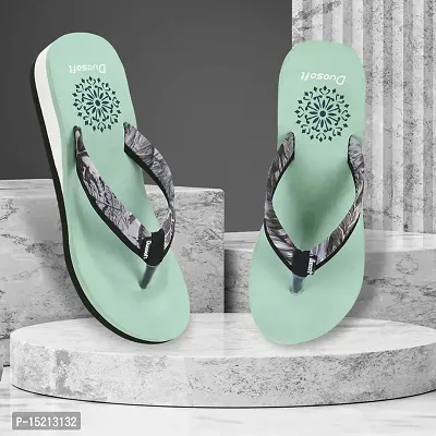 Elegant Green Synthetic Solid Flip Flops For Women-thumb5