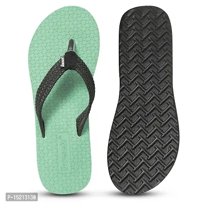 Elegant Green Synthetic Solid Flip Flops For Women-thumb2