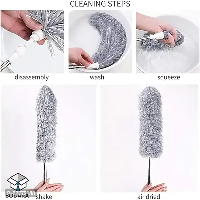 Microfiber Feather Duster Bendable  Extendable Fan Cleaning Duster  ( PACK OF  1 )-thumb4