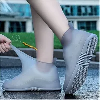 Reusable Rainproof Non-Slip Resistant Waterproof Silicone Boots Shoe Cover - Pack of 1-thumb1