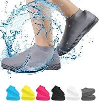 Reusable Rainproof Non-Slip Resistant Waterproof Silicone Boots Shoe Cover - Pack of 1-thumb2