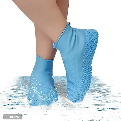 Reusable Rainproof Non-Slip Resistant Waterproof Silicone Boots Shoe Cover - Pack of 1-thumb2