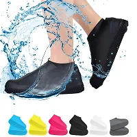 Reusable Rainproof Non-Slip Resistant Waterproof Silicone Boots Shoe Cover - Pack of 1-thumb2