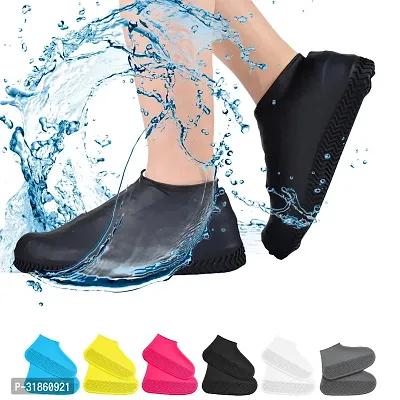 Reusable Rainproof Non-Slip Resistant Waterproof Silicone Boots Shoe Cover - Pack of 1-thumb3