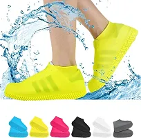 Reusable Rainproof Non-Slip Resistant Waterproof Silicone Boots Shoe Cover - Pack of 1-thumb1