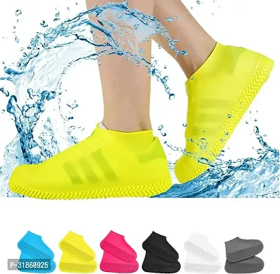 Reusable Rainproof Non-Slip Resistant Waterproof Silicone Boots Shoe Cover - Pack of 1-thumb2