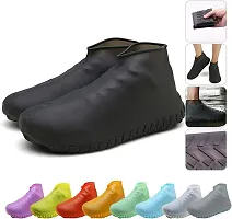 Reusable Rainproof Non-Slip Resistant Waterproof Silicone Boots Shoe Cover - Pack of 1-thumb2