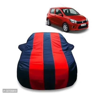 Kahra Maruti Suzuki Celerio Car Cover (2021 Onwards), Water Proof Taffeta Fabric, All Weather Protection, Elastic Bottom, Uv Stabilized, Mirror Pockets (RedBlue)