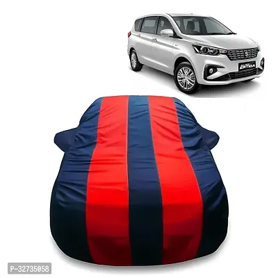 Kahra Maruti Suzuki Ertiga Car Cover, Water Resistant With Magic Cotton Fabric, All Weather Protection, Elastic Bottom, Heavy Buckle, Mirror Pockets (Red  Blue)