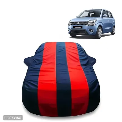 Kahra Maruti Suzuki Wagon R Car Cover (2019-2024), Water Proof Taffeta Fabric, All Weather Protection, Uv Stabilized, Scratch Proof, Mirror Pockets (Red  Blue)