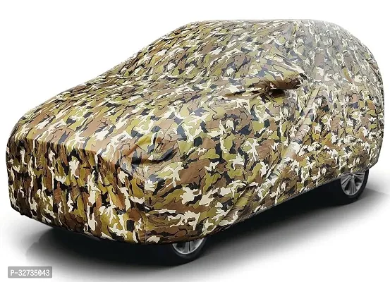 Kahra Tata Nexon Car Cover, Water Resistant With Magic Cotton Fabric, All Weather Protection, Elastic Bottom, Heavy Buckle, Mirror Pockets (Camouflage)-thumb0