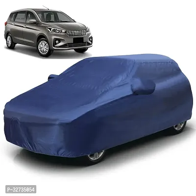 Kahra Maruti Suzuki Ertiga Car Cover, Water Resistant With Magic Cotton Fabric, All Weather Protection, Elastic Bottom, Heavy Buckle, Mirror Pockets (Navy Blue)-thumb0