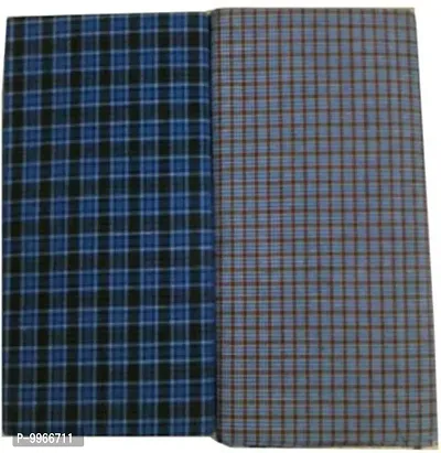 Classy Cotton Checked Stitched Lungie For Men Pack Of 2-thumb0