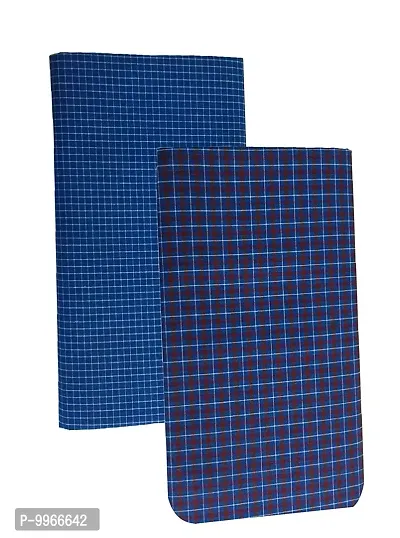 Classy Cotton Checked Stitched Lungie For Men Pack Of 2-thumb0