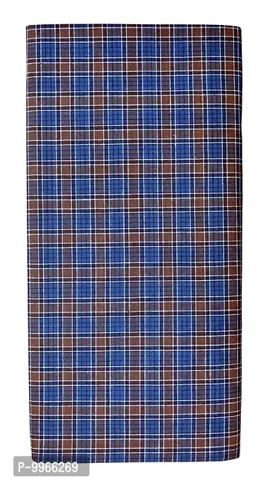 Classy Cotton Checked Stitched Lungie For Men-thumb0