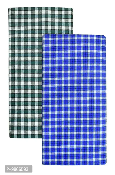 Classy Cotton Checked Stitched Lungie For Men Pack Of 2