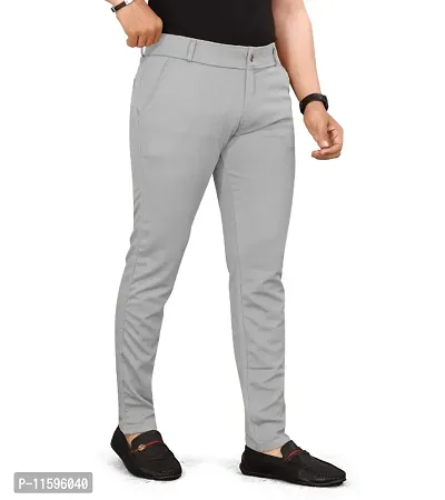 BLAINE  Fit Men L G  Lycra Blend Trousers-thumb0