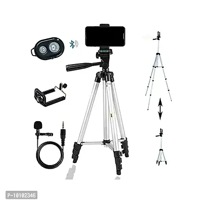 Tripod 3110 Mobile Stand with Tripod Kit, Tripod  (Silver, Supports Up to 1500 g)-thumb0