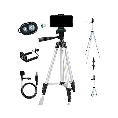 Tripod 3110 Mobile Stand with Tripod Kit, Tripod  (Silver, Supports Up to 1500 g)