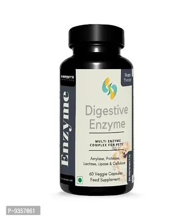 Digestive Enzyme for Dogs, Cats, Pets - 60 Vegan Capsules-thumb0