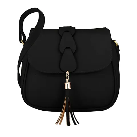 Elegant Leatherette Zipper Closure Formal Sling Bag For Women