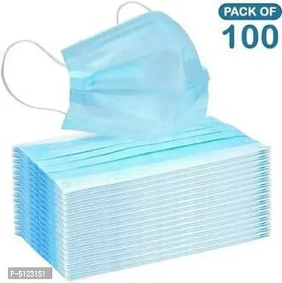 3 ply disposable surgical mask with nose pin (pack of 100 mask)-thumb0