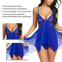 Stylish Fancy Designer Net Baby Dolls Sleepwear Lingerie Night Dress For Women-thumb4