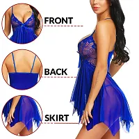 Stylish Fancy Designer Net Baby Dolls Sleepwear Lingerie Night Dress For Women-thumb2