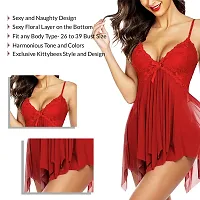 Stylish Fancy Designer Net Baby Dolls Sleepwear Lingerie Night Dress For Women-thumb4