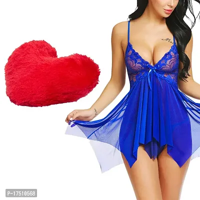 Stylish Fancy Designer Net Baby Dolls Sleepwear Lingerie Night Dress For Women-thumb0