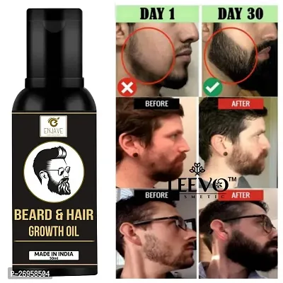 Leevo Best  Advanced and powerful beard growth oil | Patchy Beard With Redensyl | Mustache Beard oil || Dadhi Oil | Mooch Oil Special ( 30ml )-thumb3