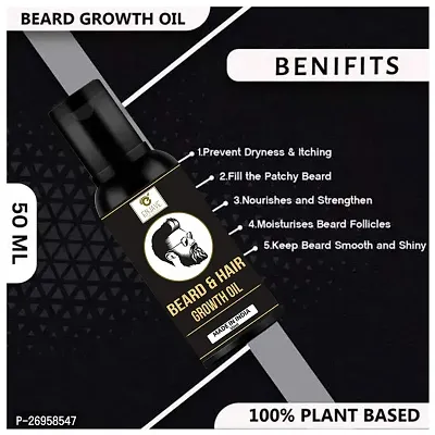 ENJAVE Advanced Veda Care Beard Hair Growth oil- best beard oil for mens, beard oil man,beard growth oil,patchy beard growth,dadhi oil,mooch oil,dadhi ugane wala oil,advanced beard growth oil,orignal-thumb2