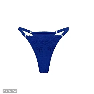 Women Thong/G-String Lace Panty (Color: Blue) pack of 1-thumb0
