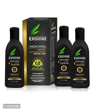 Enshine Hair Oil,(Pack of 3-100ml Each) Hair Oil for Hair Growth  Hair Fall Control with Rich Blend of 21 Herbal Oils|Light  Non-Sticky|Helps for Hair loss |Ideal for Men  Women