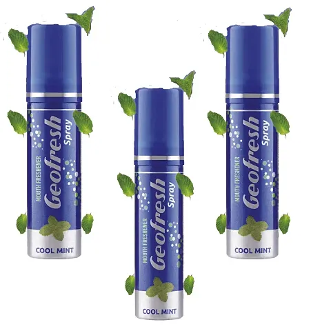 Geofresh Ayurvedic Instant Mouth Freshener Spray 15G (MINT) Pack of 3
