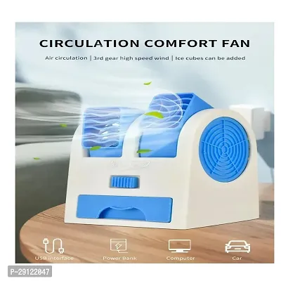 Jmd EMrt Mini Cooler AC USB and Battery Operated Air Mini Water Air Cooler Cooling Fan Duel Blower with Ice Chambe Perfect for Temple,Home,Kitchen USE, Study Many Pack of 1-thumb3