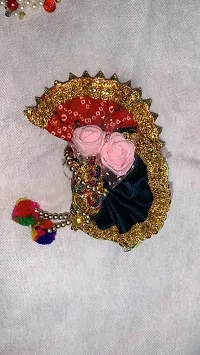 Religious Multicoloured Embellished Laddu Gopal Pagadi Small Size-thumb1