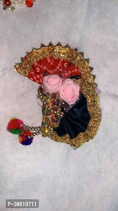 Religious Multicoloured Embellished Laddu Gopal Pagadi Small Size-thumb2