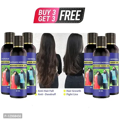 Adivasi Herbal Premium quality hair oil for hair Regrowth  Pack of 1) Hair Oil   50 ml) BUY 3 GET 3 FREE