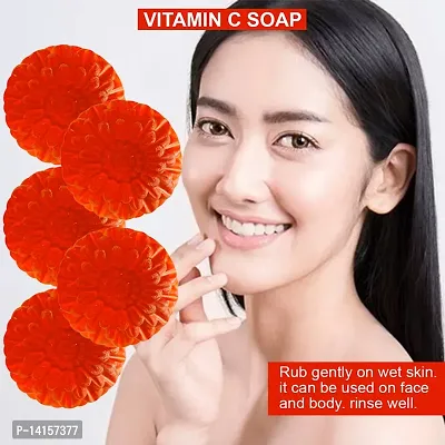 Vitamin-C And Rosehip Oil Bathing Bar For Anti-Aging And Firming Skin Pack Of 5