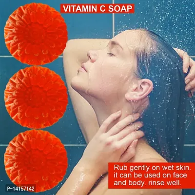 Vitamin C Exfoliating Soap With Natural Scrubbers For Smoothing And Renewing Skin Pack Of 3-thumb0