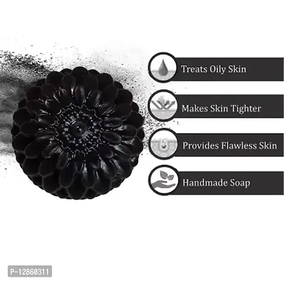 Activated Charcoal Bath Soap For Face Deep Clean, (100 G)-thumb2