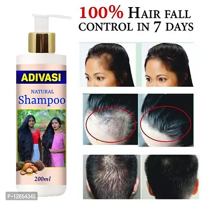 Adivasi Brungamalaka Herbal Hair Shampoo - 100% Natural / Organic Hair Growth Shampoo For Men And Womens Shampoo With Oil 200Ml+100Ml Pack Of 2-thumb2