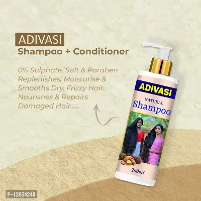 Adivasi Kasturi Natural/Ayurvedic Shampoo Hair Shampoo (200 Ml) (Pack Of 1)Buy 1 Get 1 Free-thumb3